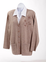 Load image into Gallery viewer, Marley Taupe Cardigan ( Brown ecru)
