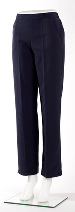 Load image into Gallery viewer, Ladies Comfort Fit Polyester Trousers - Navy Blue
