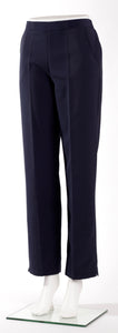 Ladies Comfort Fit Polyester Trousers - Navy Blue