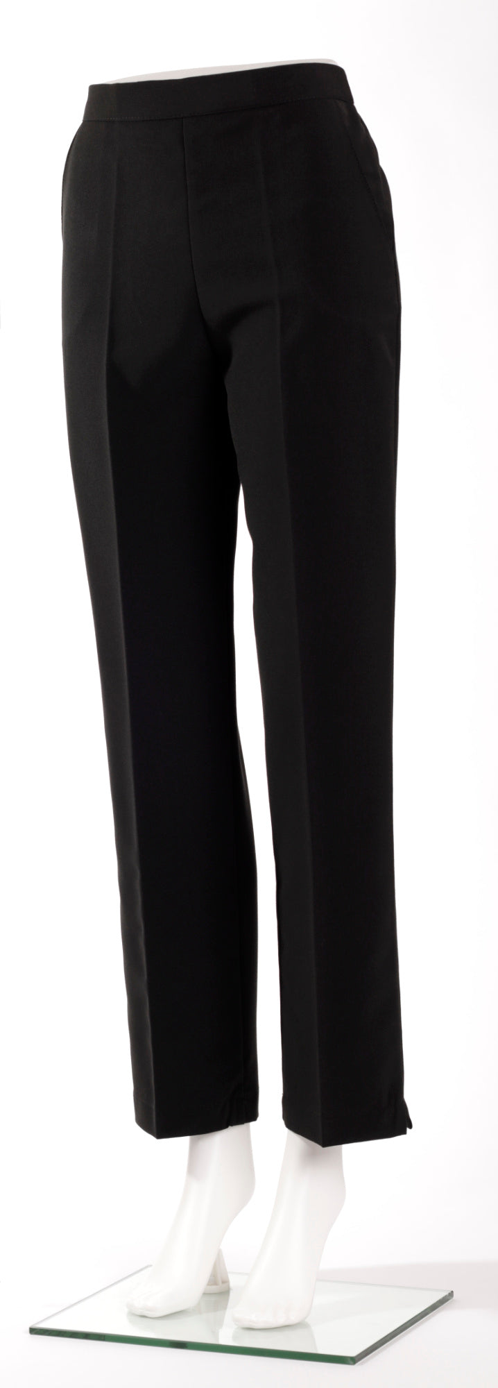 Ladies Comfort Fit Polyester Trousers - Black